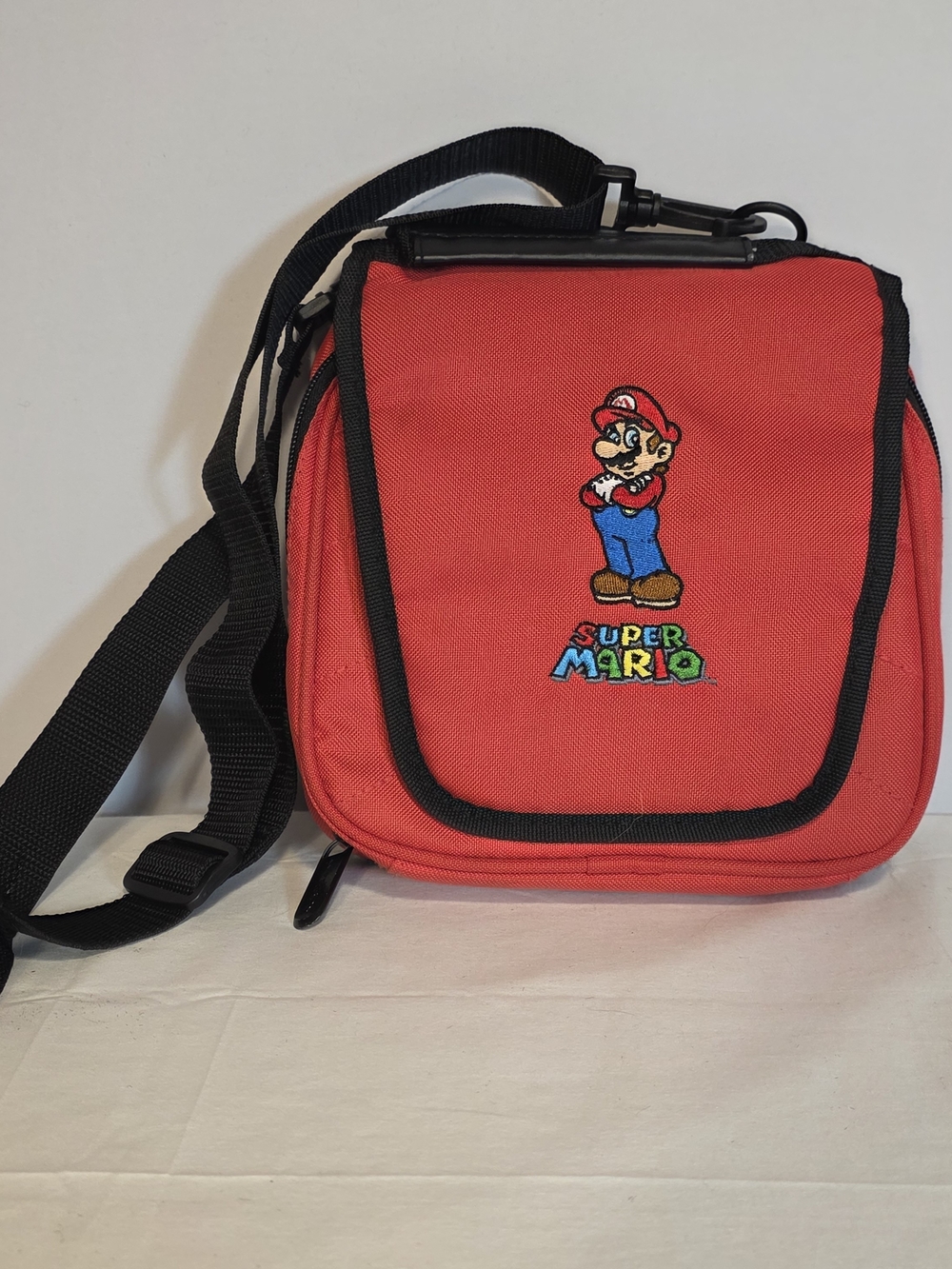 Super Mario DS Carrying Case RED Travel Game Bag w/ Detachable Strap